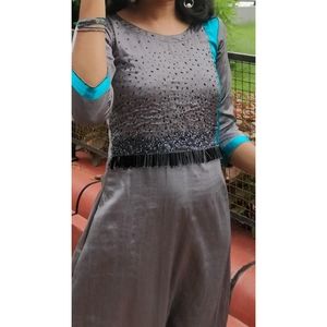 Grey Hand worked Dress